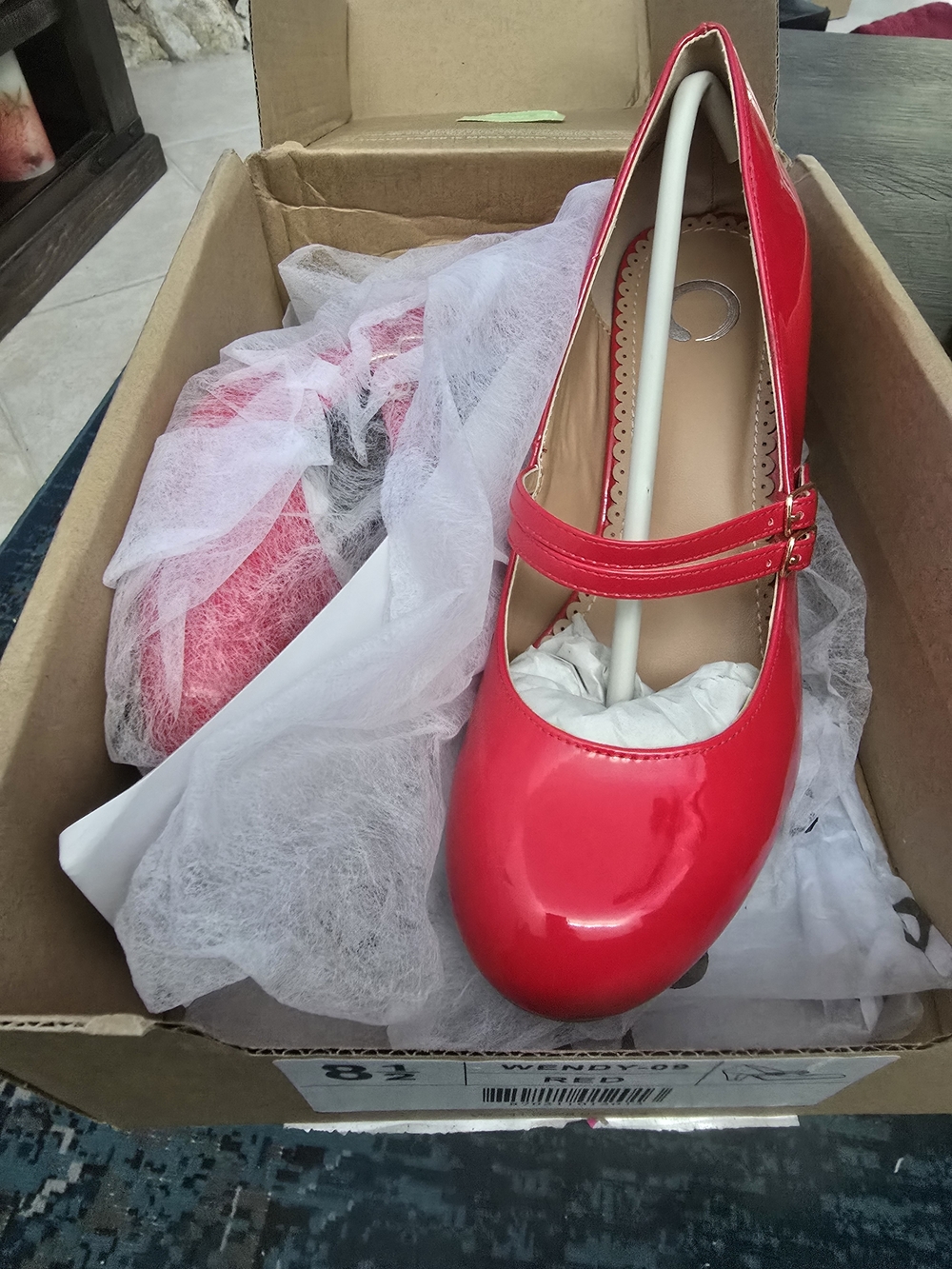 Velma From Scooby Doo Red Patent Double-Strap Mary Jane Heels